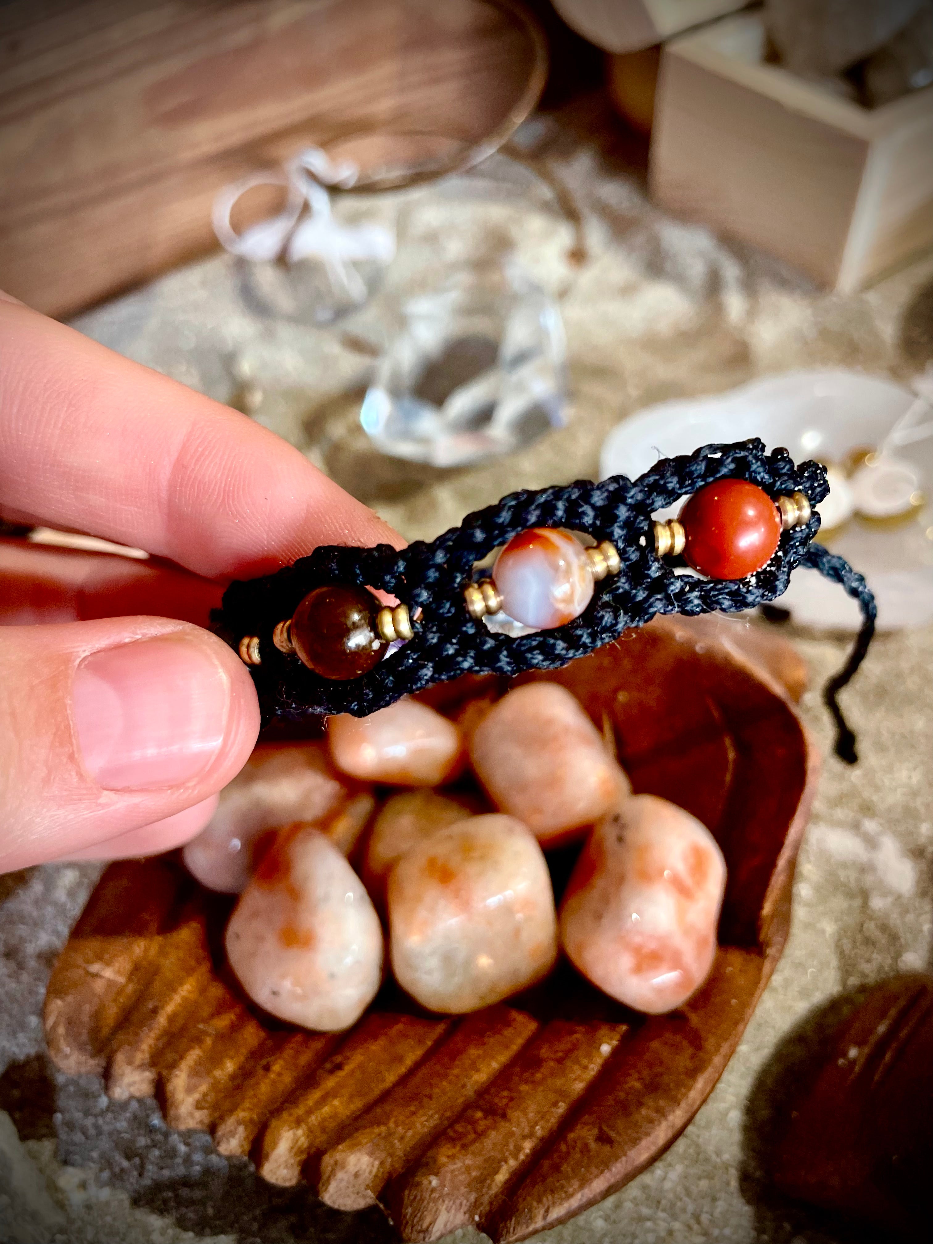 Bracelet tissé macramé, 7 Chakras