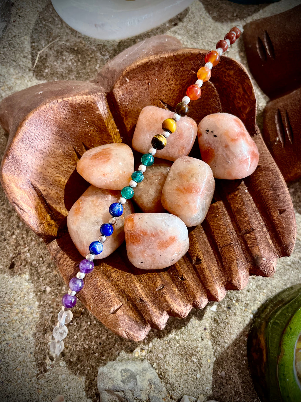 Bracelet argent, 7 chakras
