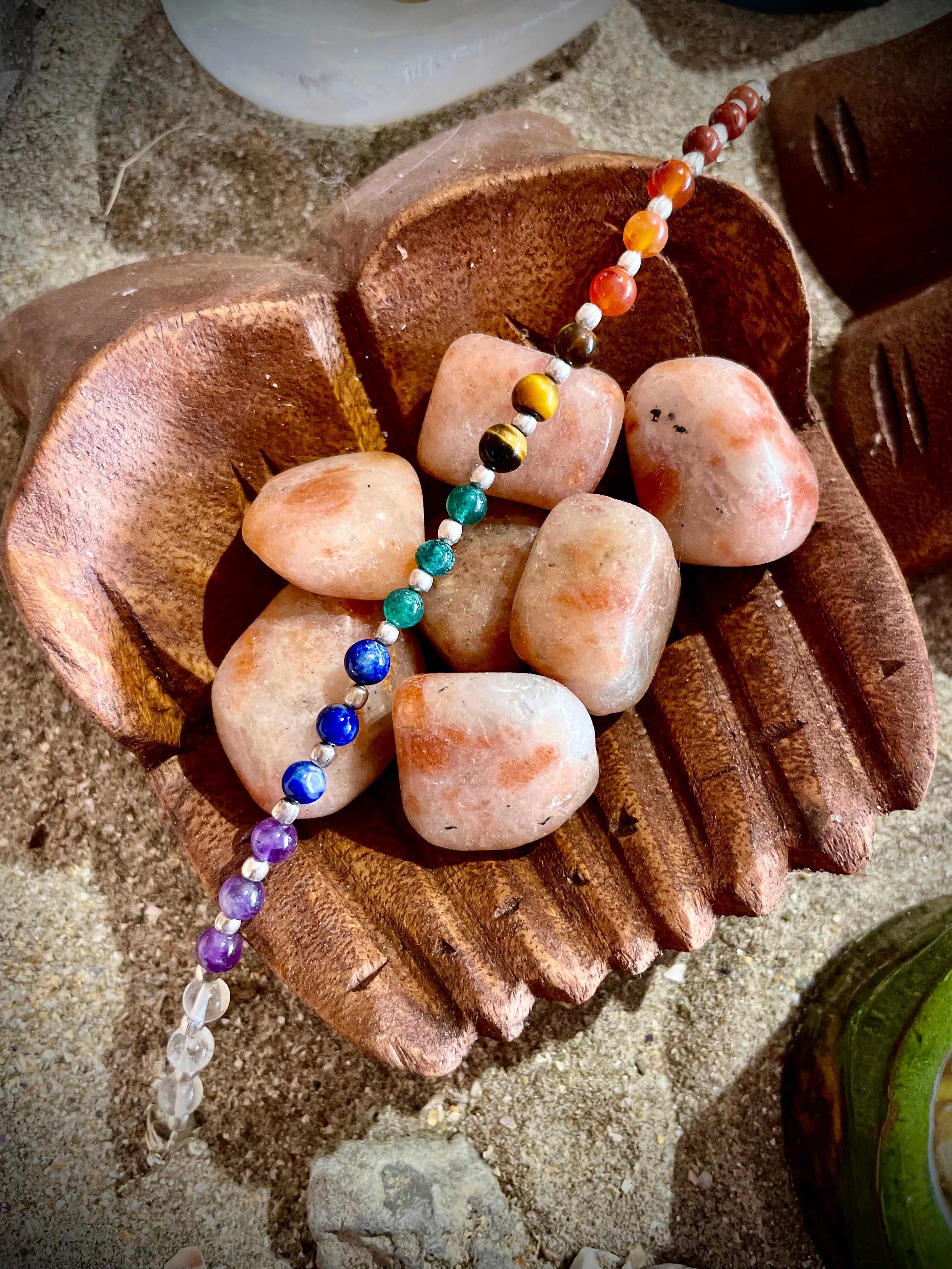 Bracelet argent, 7 chakras
