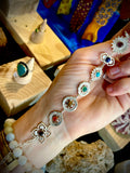 Bracelet argent, symboles et pierres des 7 Chakras