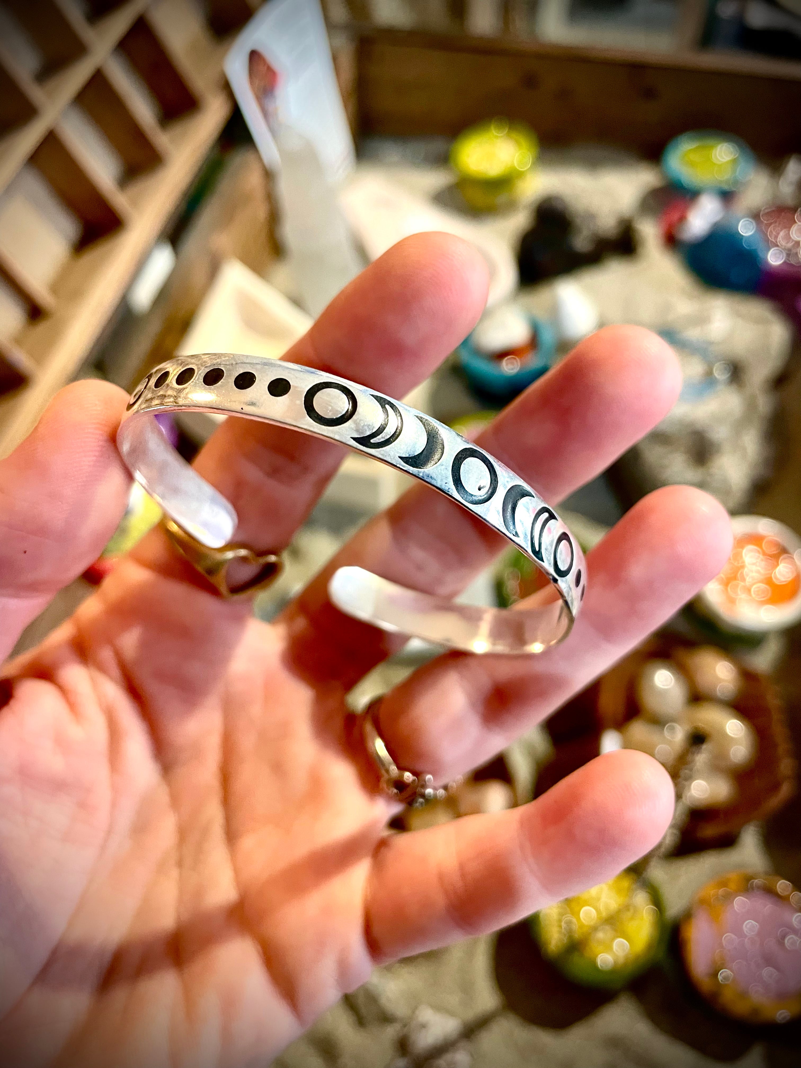 Bracelet argent... Phases de la Lune