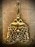 Boucles d'oreilles Laiton, Paon