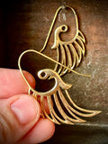 Boucles d'oreilles "Ailées" en laiton