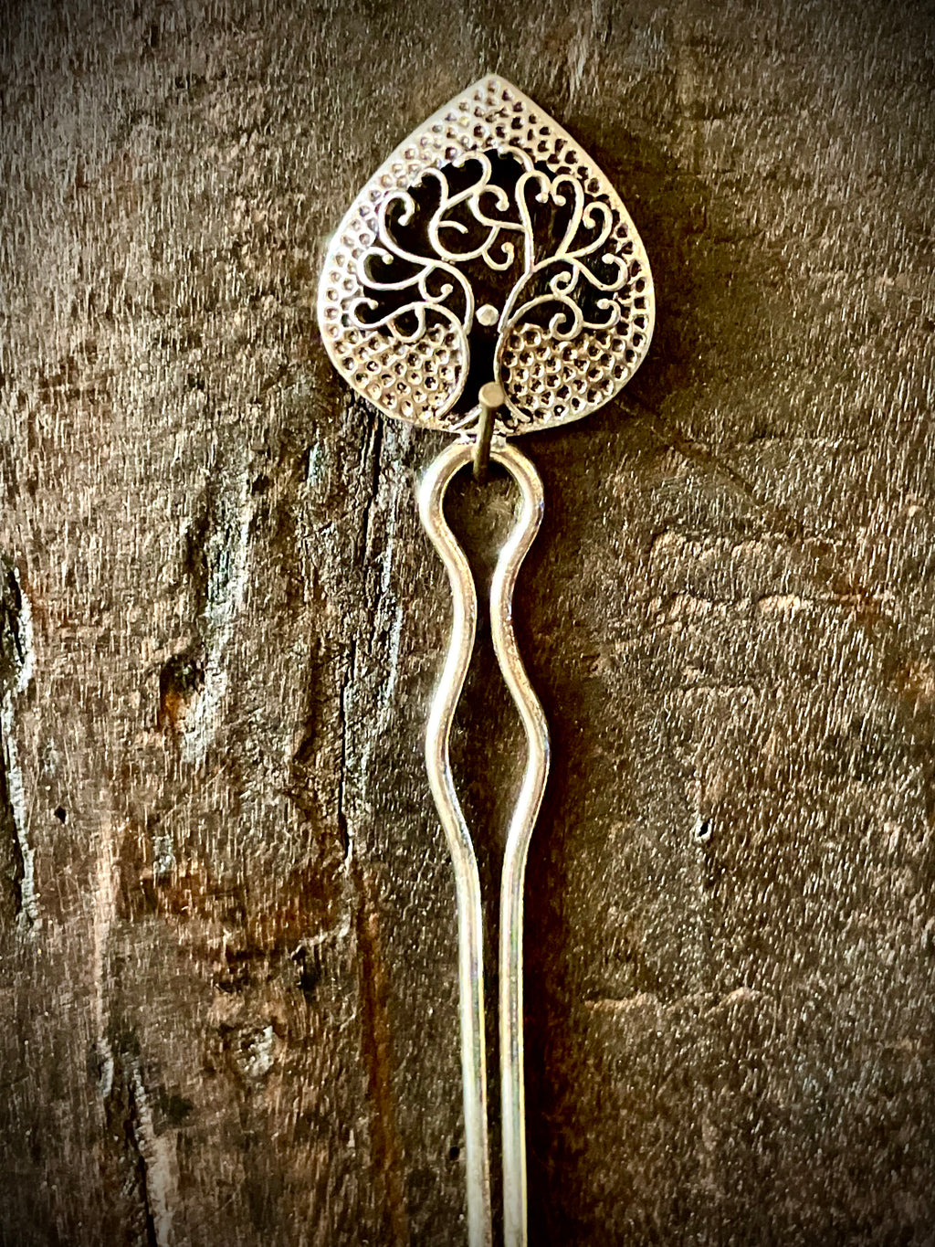 Pic à cheveux argent arbre de vie