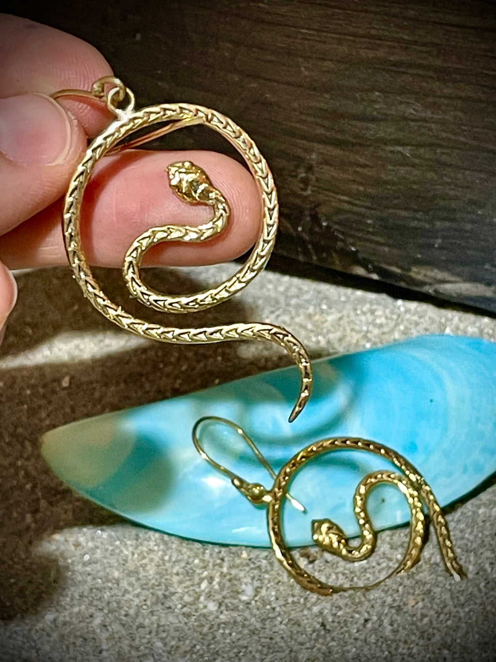 Boucles d'oreilles "Serpent" Kundalini