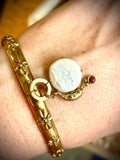 Bracelet laiton, nacre et Lune