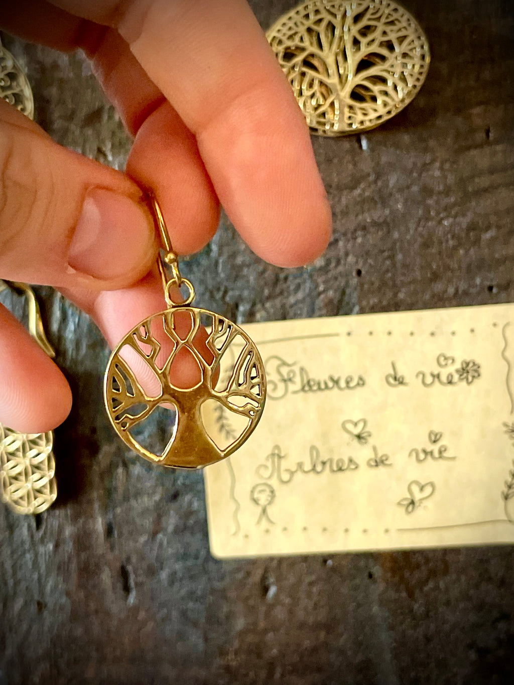 Boucles d'oreilles Arbre de vie