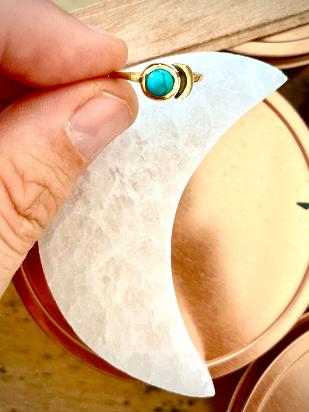 Bougie-bijoux... bagues Lune...