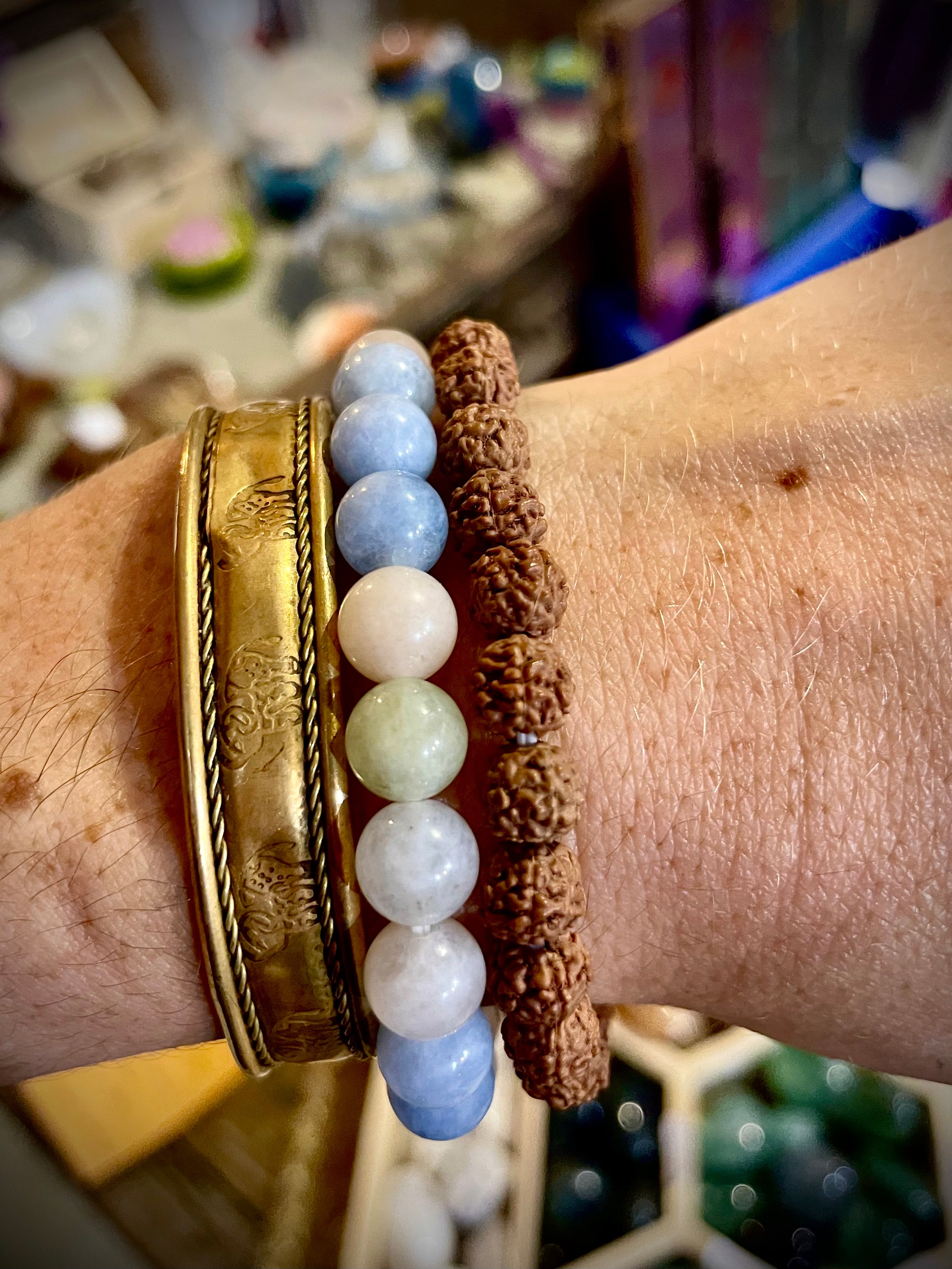 Bracelet graines de Rudraksha