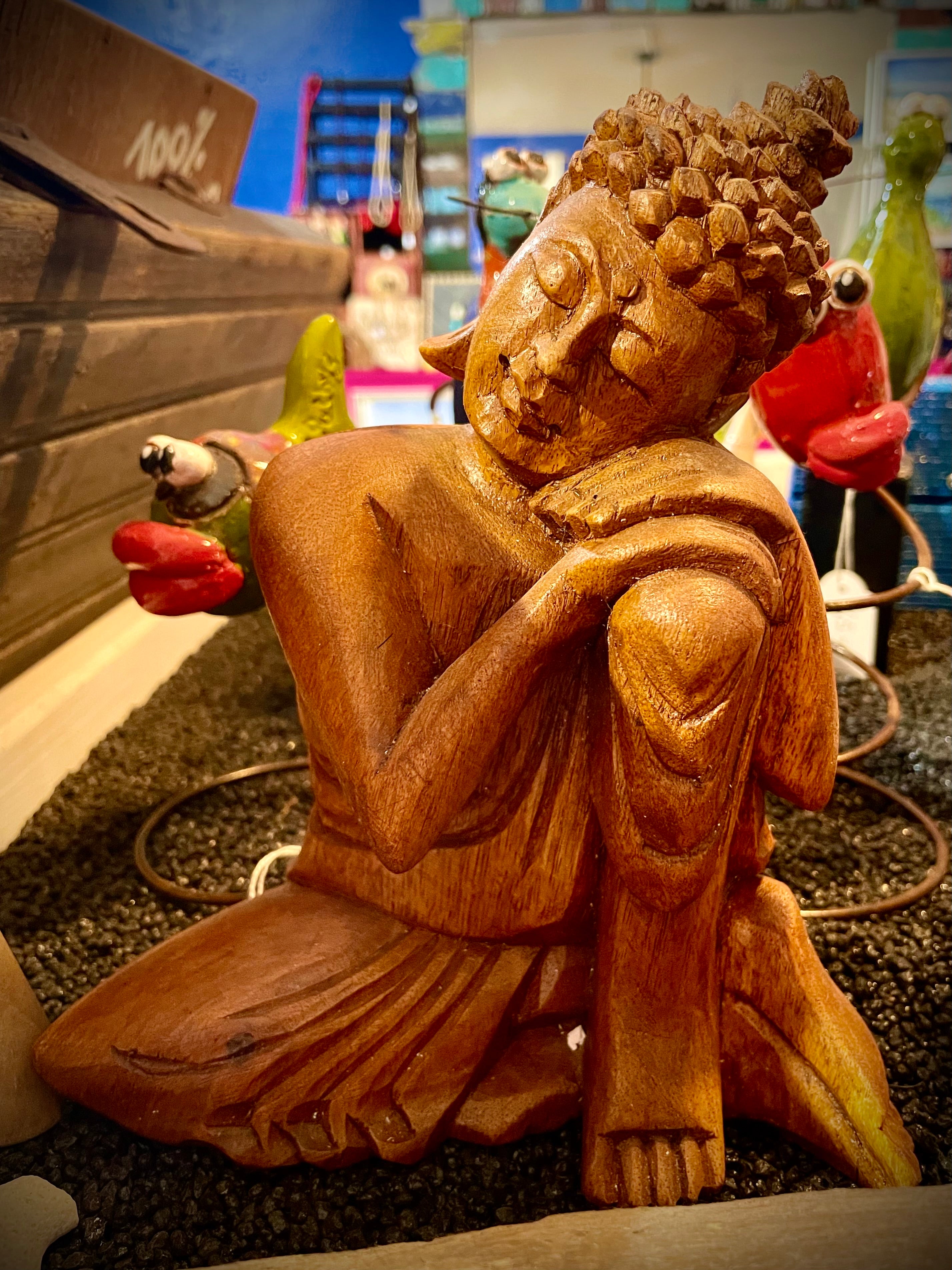 Bouddha Relax, bois naturel