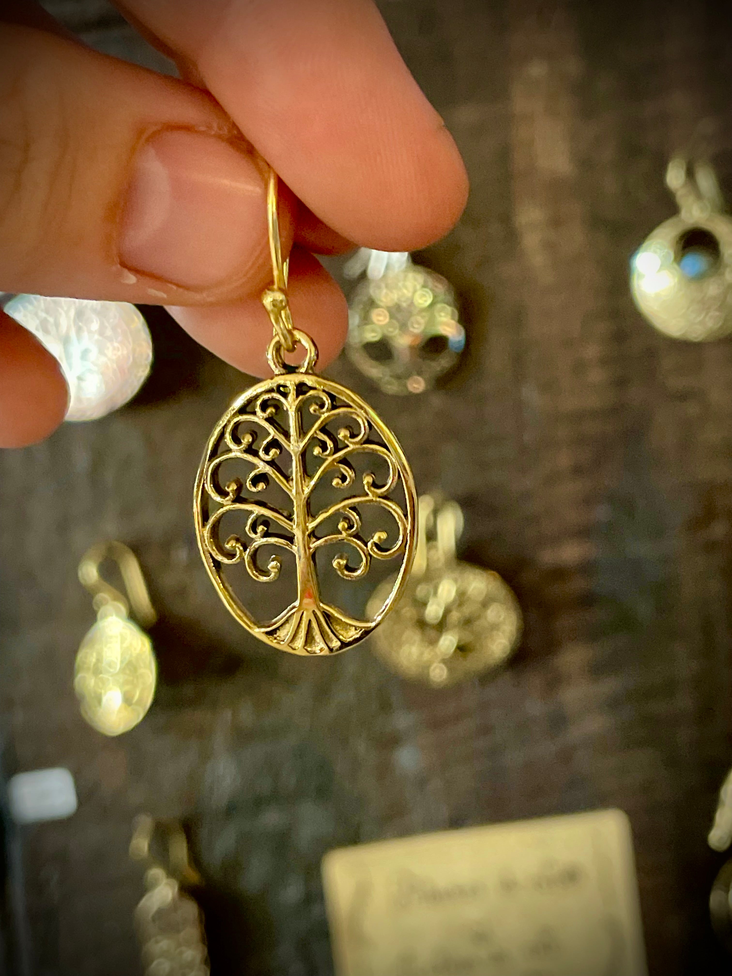 Boubles d'oreilles fines Arbre de vie